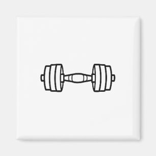 Aimant Culturisme Sport Minimaliste Haltère Simple