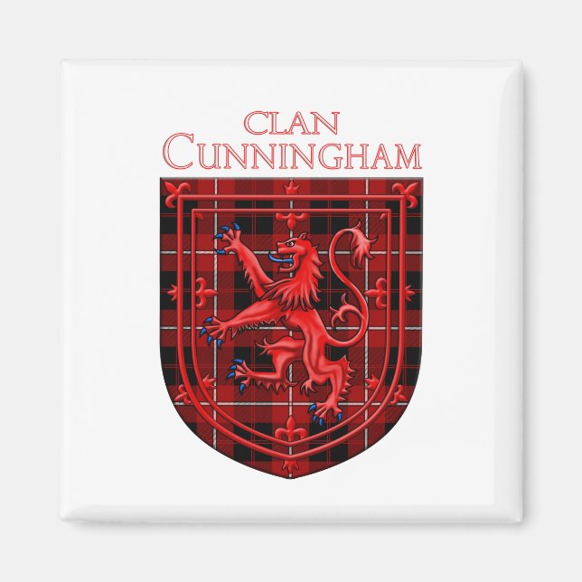 Aimant Cunningham Tartan Scottish Plaid Lion Rampant (Devant)