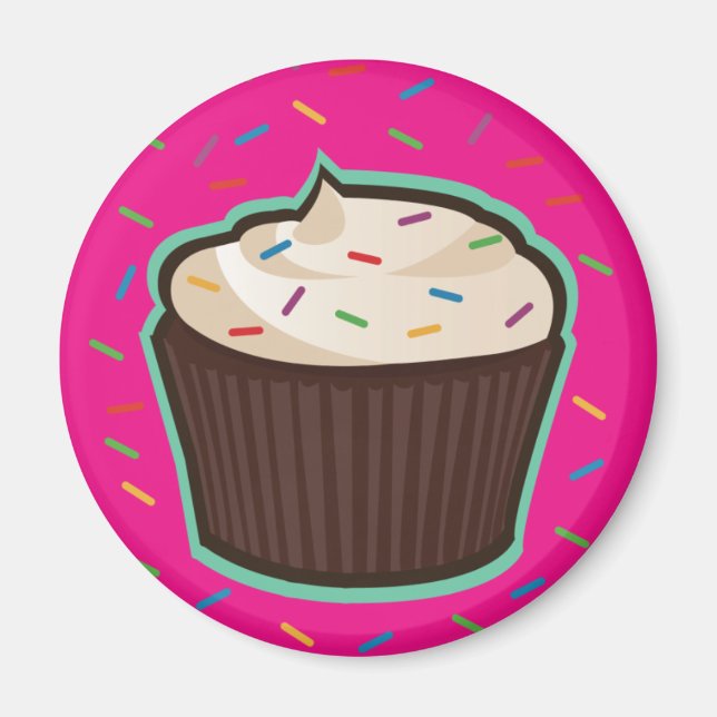 Aimant Cupcake au chocolat (Devant)