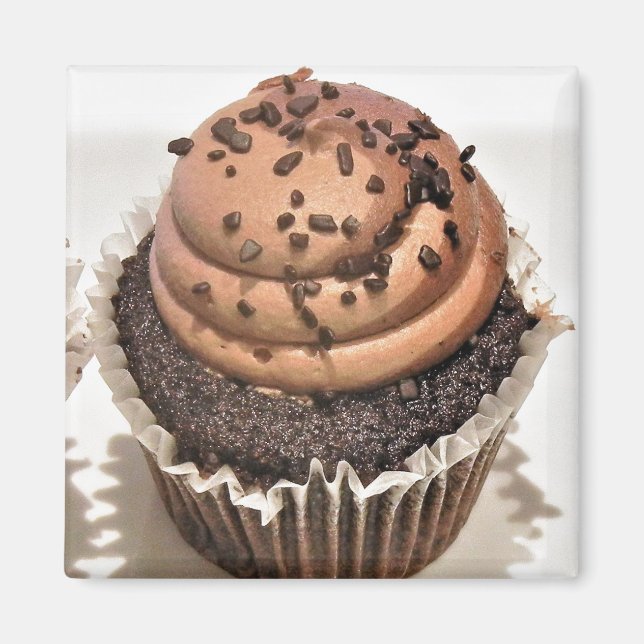 Aimant Cupcake au chocolat (Devant)