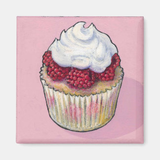 Aimant cupcake de framboise