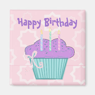 Aimant Cupcake Joyeux anniversaire