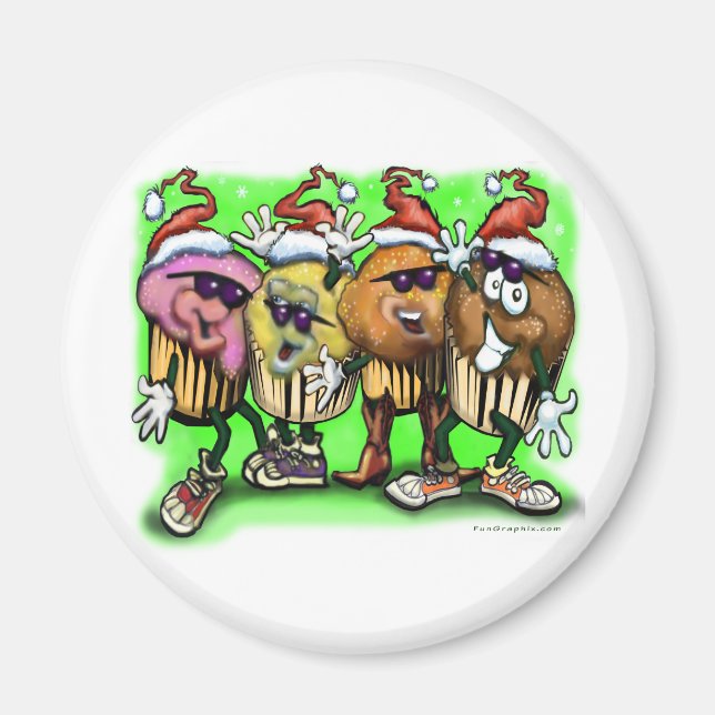 Aimant CupCake Noël (Devant)