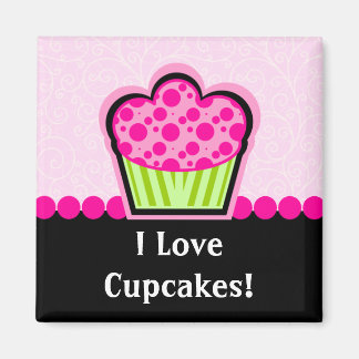 Aimant cupcake rose