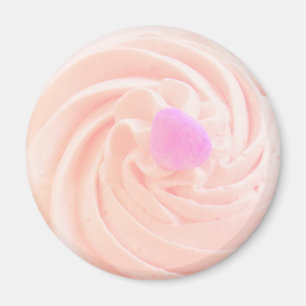 Aimant Cupcake rose gel coeur bonbon mignon