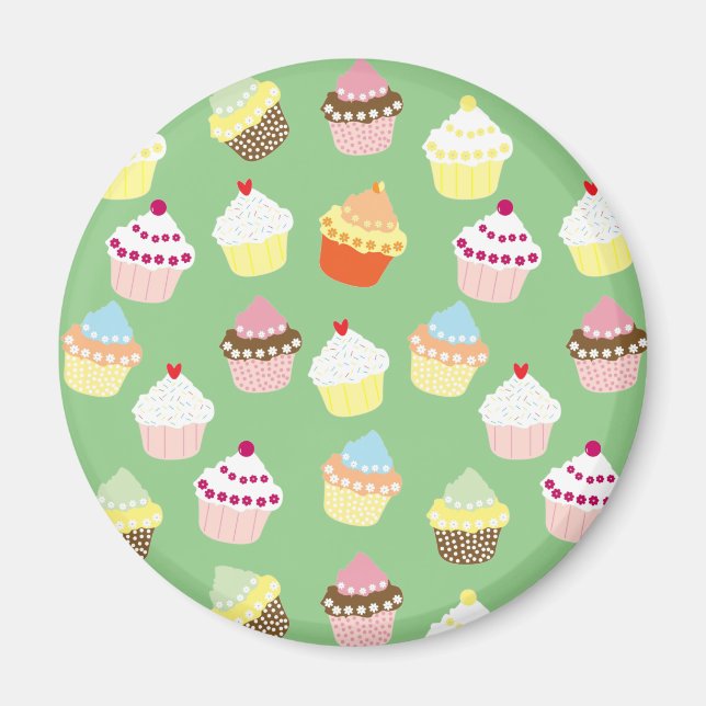 Aimant Cupcakes Delicious Decorated Birthday (Devant)