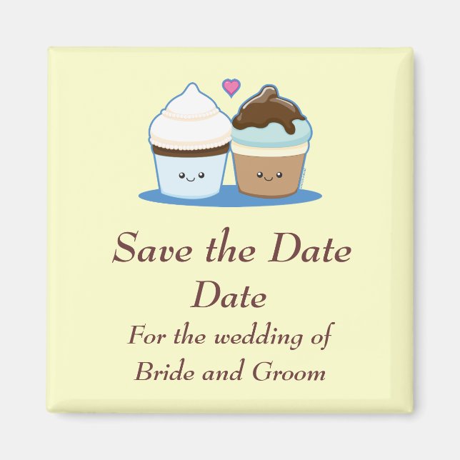 Aimant Cupcakes mariages (Devant)