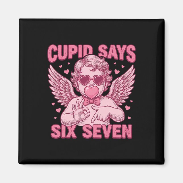 Aimant Cupid dit 67 Meme Drôle de la Saint-Valentin Viral (Devant)