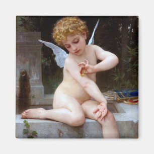Aimant Cupidé avec un papillon, Bouguereau