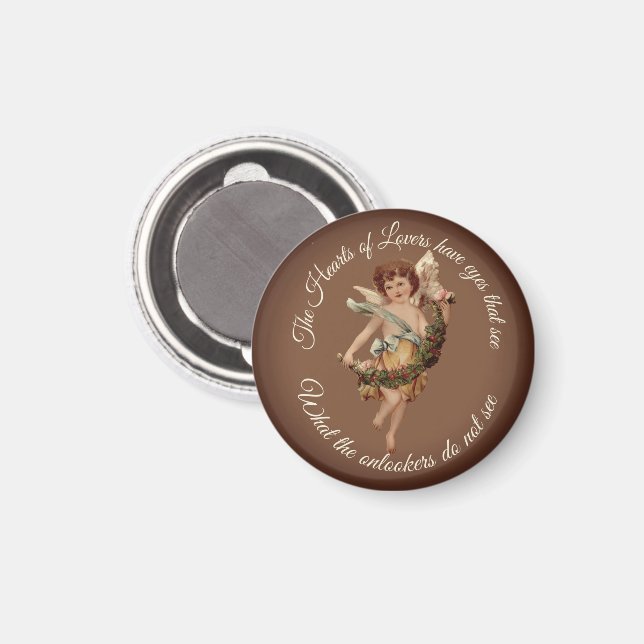 AIMANT CUPIDON ANGE | AIMANT DE RÉFRIGÉRATEUR ROMA (Recto/Verso)