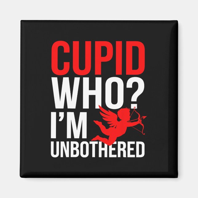 Aimant Cupidon dont je me fiche Anti Saint Valentin 1  (Devant)