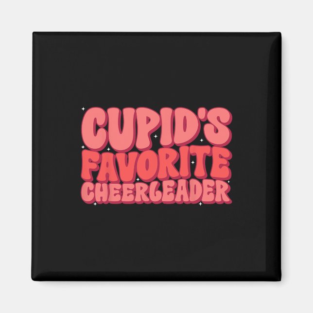 Aimant Cupids Favoris Pom-pom girl Saint Valentin Love Ch (Devant)