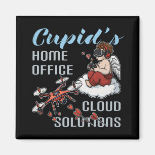Aimant Cupid's Home Office, Drone Valentine's Day