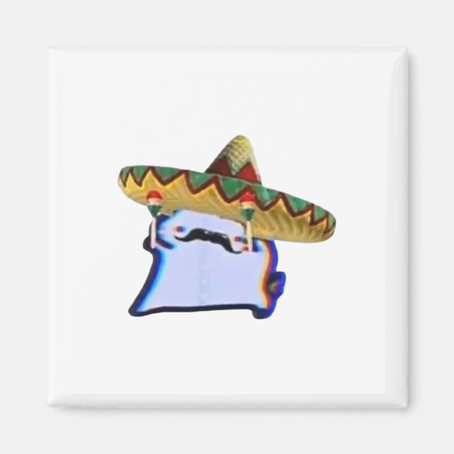 Aimant Cuptoast de chats de crumb mexicain drôle Mème de  (Devant)