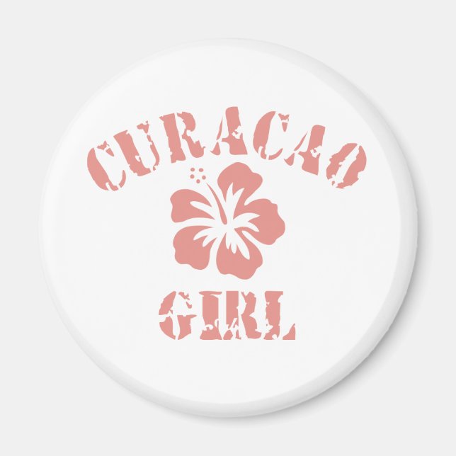 Aimant Curacao fille rose (Devant)