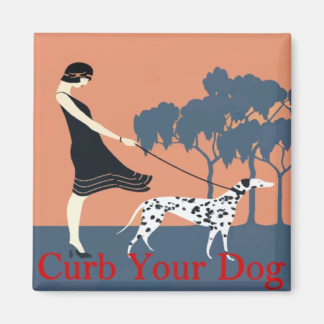 Aimant Curer votre chien, ajouter du texte (Devant)