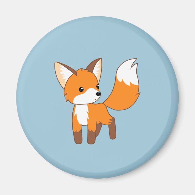 Aimant Curieux Little Fox Blue (Devant)