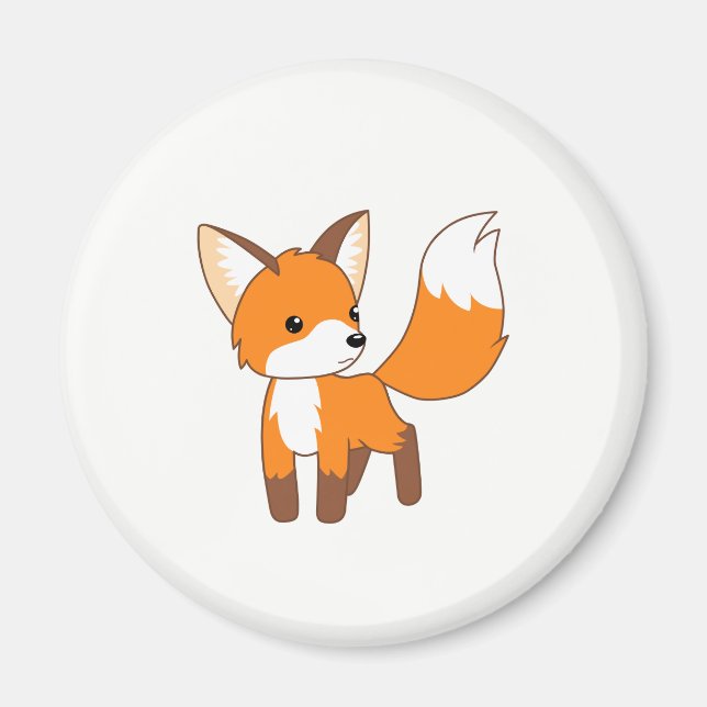 Aimant Curieux Petit Renard (Devant)