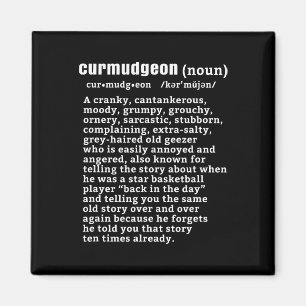 Aimant Curmudgeon (bysketbyll Version) Fun Senior Citizen