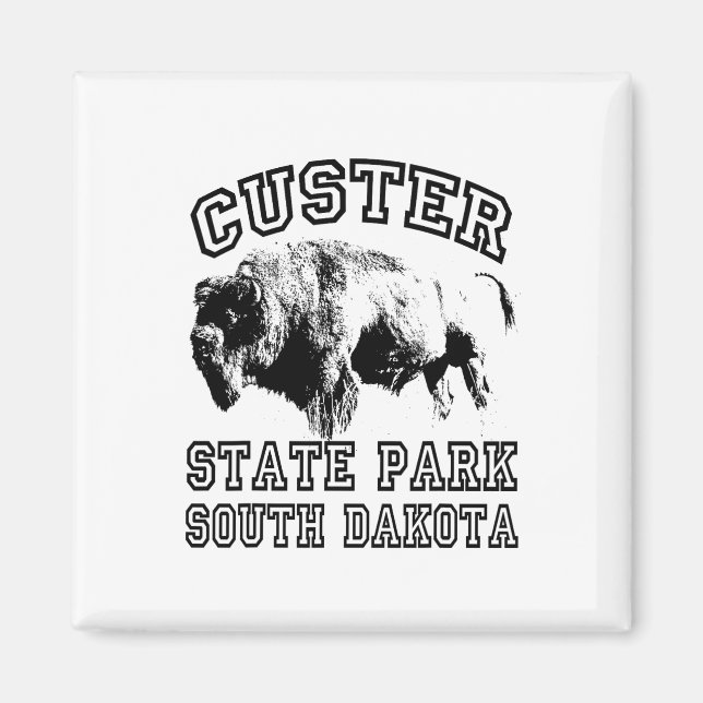 Aimant Custer State Park Dakota du Sud Buffle Nature Rand (Devant)