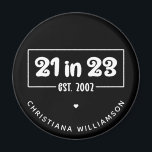 Aimant Custom 21st Birthday Cadeau 21 en 23 Est 2002<br><div class="desc">Custom 21st Birthday Celebration 21 in 23 Est 2002 Cadeaux d'anniversaire!</div>