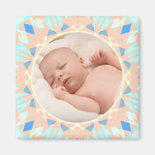 Aimant Custom Blue Fête des Mères Nouvelle maman Bébé Cad