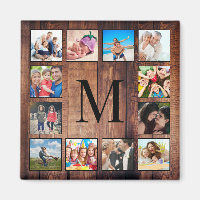 Custom Family Photo Collage Reclaimed Wood