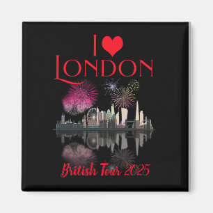 Aimant Custom I Love London Skyline Coronation Souvenir
