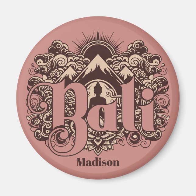 Aimant Custom Name Bali (Devant)