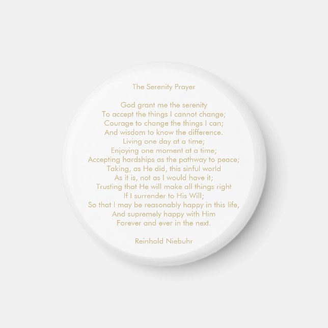 Aimant Custom prayer song quote motivational message (Devant)