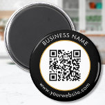 Aimant Custom QR Code Text Black White<br><div class="desc">Upload a QR code, add text, and easily create your personalized magnet. Click EDIT DESIGN to change the background color or text color. You can TRANSFER this DESIGN on other Zazzle products and adjust it to fit most of the Zazzle items. Standard Studio designs are made in high-resolution graphics for...</div>