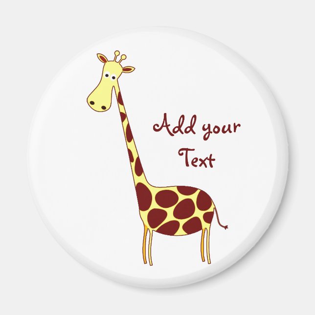 Aimant Customise-Le ! Cute Giraffe Design (Devant)