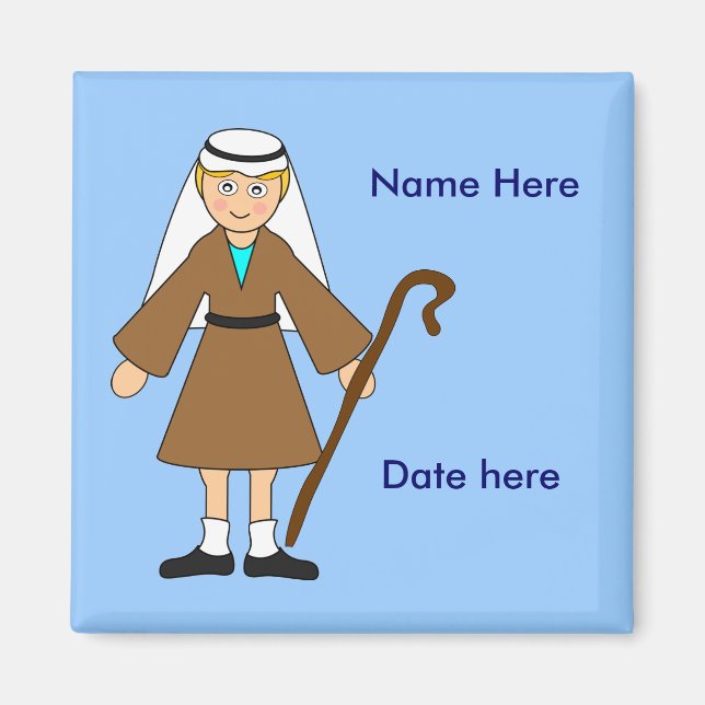 Aimant Customisez-moi — Nativité des enfants "Joseph" (Devant)