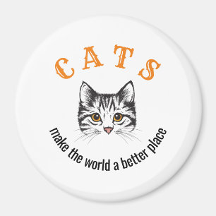 Aimant Customizable cats make the world a better place