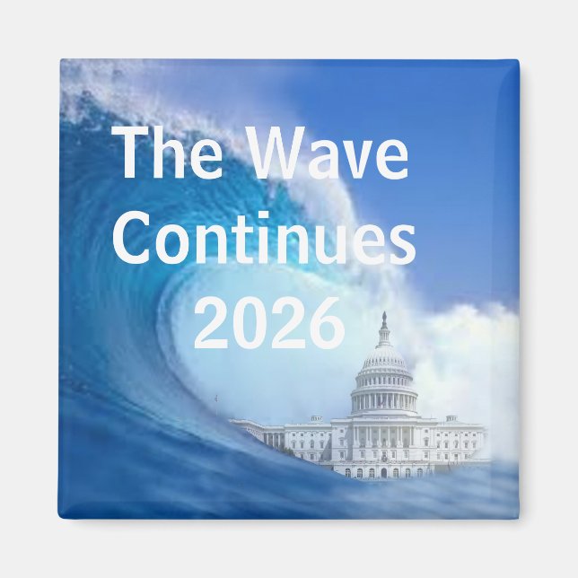 Aimant Customize Blue Wave Election 2026 (Devant)