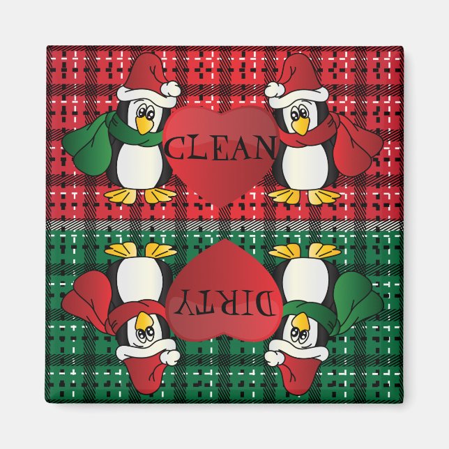 Aimant Cute Adorable Christmas Penguins (Devant)