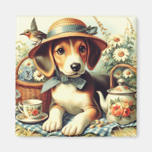 Aimant Cute Anglais Foxhound Peinture