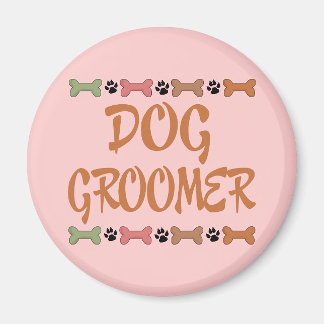 Aimant Cute Animal Occupation Chien Groomer (Devant)