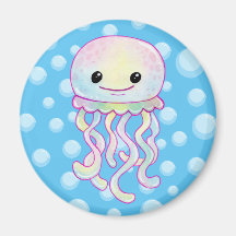 Cute Aquarelle arc-en-ciel Jellyfish