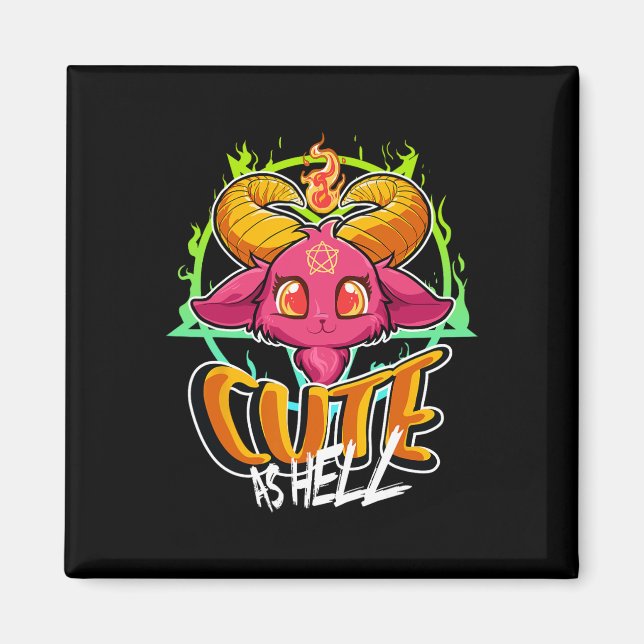 Aimant Cute As Halloween Kawaii Phomet Funny Satan G (Devant)