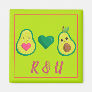 Aimant Cute avocados amoureux
