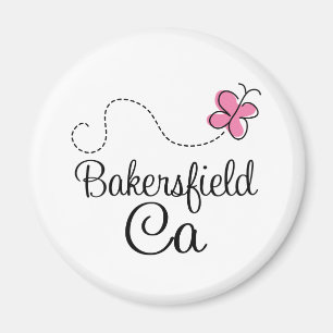 Aimant Cute Bakersfield CA California Butterfly Gift