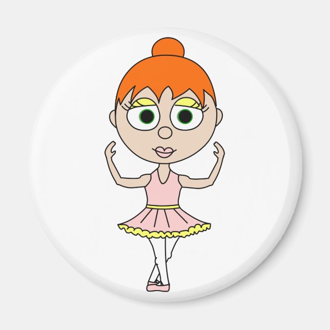 Aimant Cute Ballerina - Cinquième position (Devant)