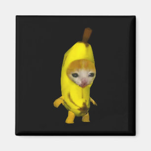 Aimant Cute Banana Chat Happy Bananacat Mème Kitty Chat L