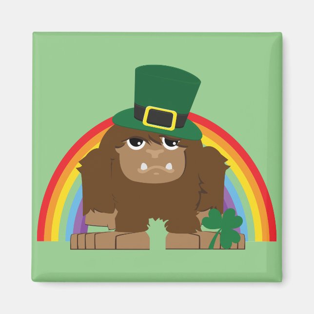 Aimant Cute Bigfoot Leprechaun (Devant)
