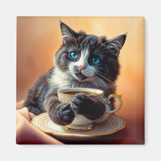 Aimant Cute Bleu Oye Kitten