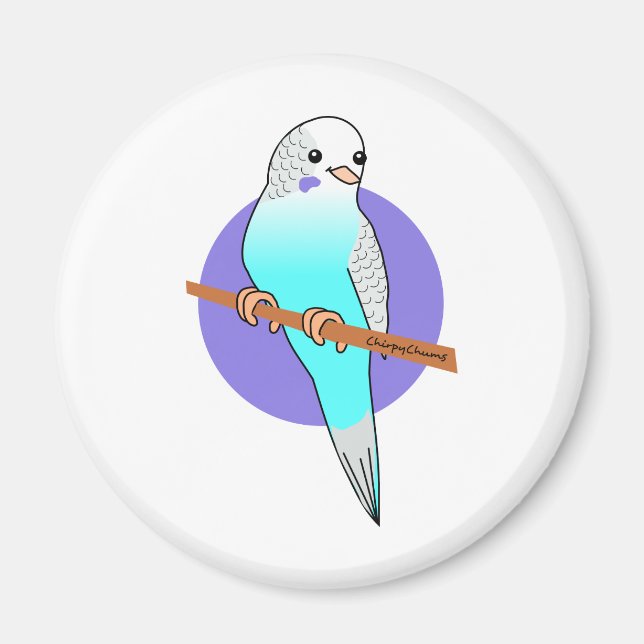Aimant Cute Blue Budgie (Devant)