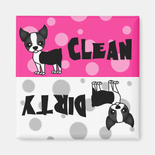 Aimant Cute Boston Terrier Nettoyant Lave-vaisselle Sale