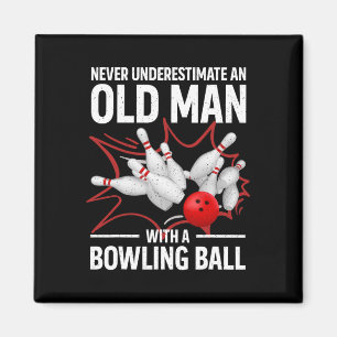 Aimant Cute Bowling Femmes Hommes Grandpa Bowler Team Bow