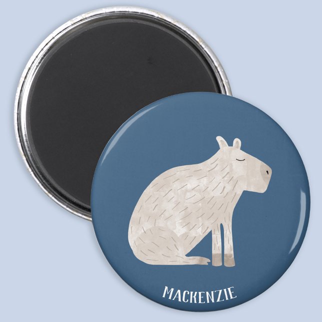 Aimant Cute Capybara Personnalisé (Fun personalized capybara magnet for animal lovers)